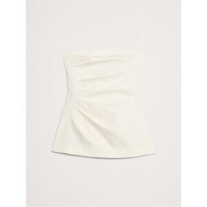 Everywhere Ponte Strapless Top - S - Iced Vanilla Ivory